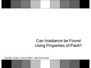 Can Irradiance be Found Using Properties of Paint?