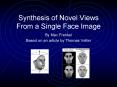 Synthesis of Novel Views From a Single Face Image PowerPoint PPT Presentation