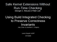 Safe Kernel Extensions Without RunTime Checking
