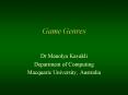 Game Genres PowerPoint PPT Presentation
