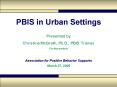 PBIS in Urban Settings PowerPoint PPT Presentation