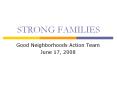 STRONG FAMILIES PowerPoint PPT Presentation