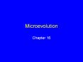 Microevolution PowerPoint PPT Presentation