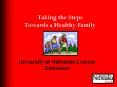 Taking the Steps Towards a Healthy Family PowerPoint PPT Presentation