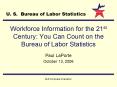 Workforce Information for the 21st Century: You Can Count on the Bureau of Labor Statistics PowerPoint PPT Presentation