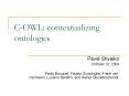 COWL: contextualizing ontologies PowerPoint PPT Presentation