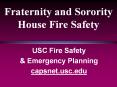 Fraternity and Sorority House Fire Safety PowerPoint PPT Presentation