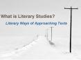 What is Literary Studies PowerPoint PPT Presentation