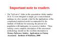 Important note to readers PowerPoint PPT Presentation
