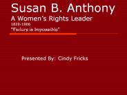 Susan B. Anthony A Women