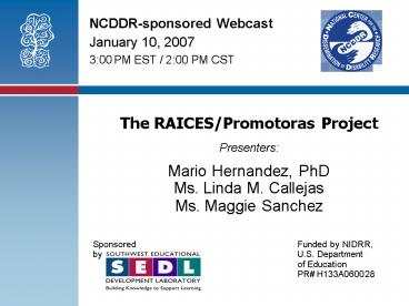 The RAICESPromotoras Project