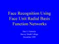 Face Recognition Using Face Unit Radial Basis Function Networks PowerPoint PPT Presentation