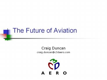 The Future of Aviation