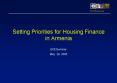 Setting Priorities for Housing Finance in Armenia PowerPoint PPT Presentation