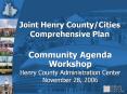 Joint Henry CountyCities Comprehensive Plan PowerPoint PPT Presentation