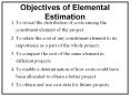 Objectives of Elemental Estimation PowerPoint PPT Presentation
