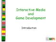 Interactive Media and Game Development PowerPoint PPT Presentation