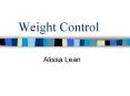 Weight Control PowerPoint PPT Presentation