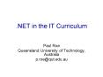 .NET in the IT Curriculum PowerPoint PPT Presentation