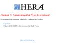 HERA at XXXI CED Kay Fox. Human & Environmental Ris PowerPoint PPT Presentation