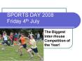 SPORTS DAY 2008 Friday 4th July PowerPoint PPT Presentation
