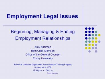 Employment Legal Issues