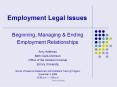 Employment Legal Issues PowerPoint PPT Presentation