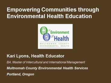 Empowering Communities through Environmental Health Education
