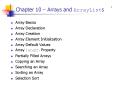 Chapter 10 Arrays and ArrayLists PowerPoint PPT Presentation