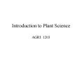 Introduction to Plant Science PowerPoint PPT Presentation