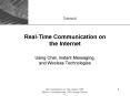 RealTime Communication on the Internet PowerPoint PPT Presentation