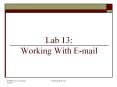 Lab 13: Working With Email PowerPoint PPT Presentation