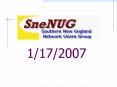 SneNUG PowerPoint PPT Presentation