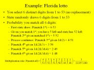 Example: Florida lotto