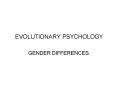 EVOLUTIONARY PSYCHOLOGY PowerPoint PPT Presentation