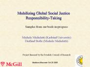 Mobilizing Global Social Justice Responsibility-Taking