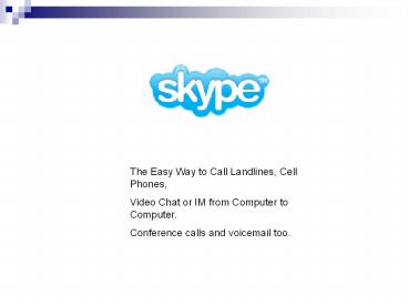 SKYPE presentation | free to download
