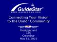 Connecting Your Vision to the Donor Community PowerPoint PPT Presentation