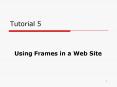 Using Frames in a Web Site PowerPoint PPT Presentation