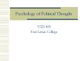Psychology of Political Thought PowerPoint PPT Presentation