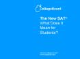 The New SAT What Does It Mean for Students PowerPoint PPT Presentation