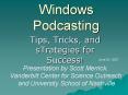 Windows Podcasting PowerPoint PPT Presentation