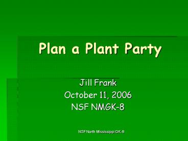 Plan a Plant Party