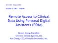 Remote Access to Clinical Data Using Personal Digital Assistants PDAs PowerPoint PPT Presentation