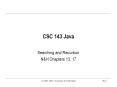 CSC 143 Java PowerPoint PPT Presentation