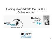 Getting Involved with the Us TOO Online Auction