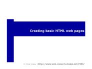 Creating basic HTML web pages