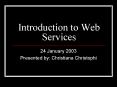Introduction to Web Services PowerPoint PPT Presentation