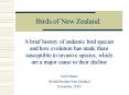 Birds of New Zealand: PowerPoint PPT Presentation