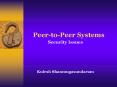 PeertoPeer Systems PowerPoint PPT Presentation